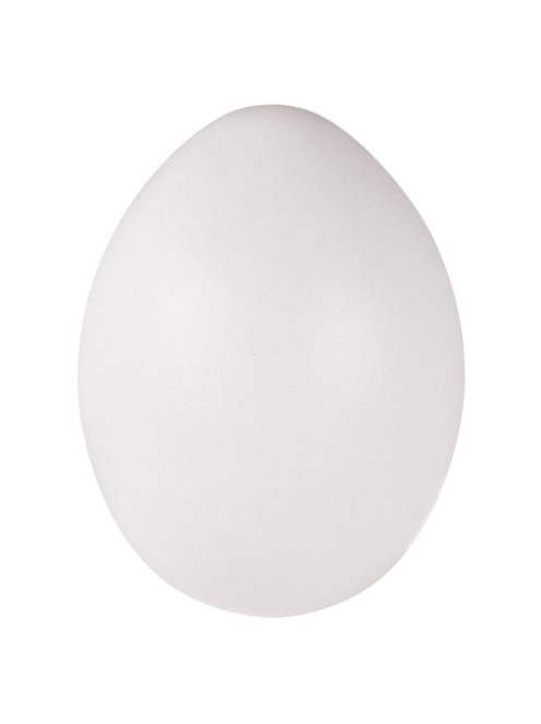 Műanyag tojás, 6 cm, nagy kisz.,fehér
