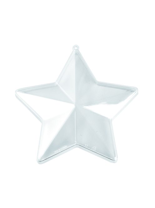 Műanyag csillag, kettéosztható,14 cm
