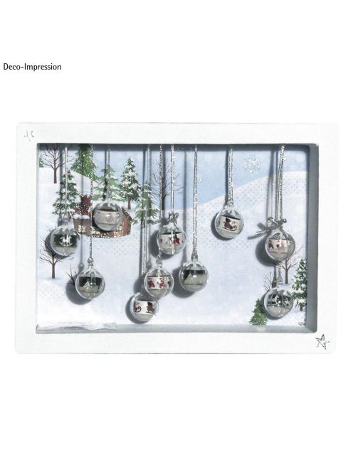 Műanyag gömb, átlátszó, 3 cm átm.,