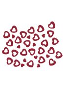 Flitter szív, 6 mm és 13 mm, 2-féle, piros, csom. 10 g