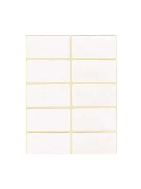 Etikett címke, 25x50mm, 6 lap, 10 címke/lap