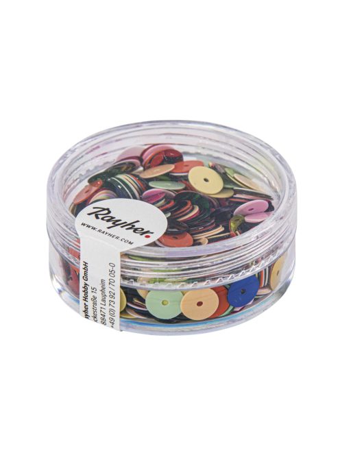 Flitter, sima, 6 mm, vegyes, 6g, mosható