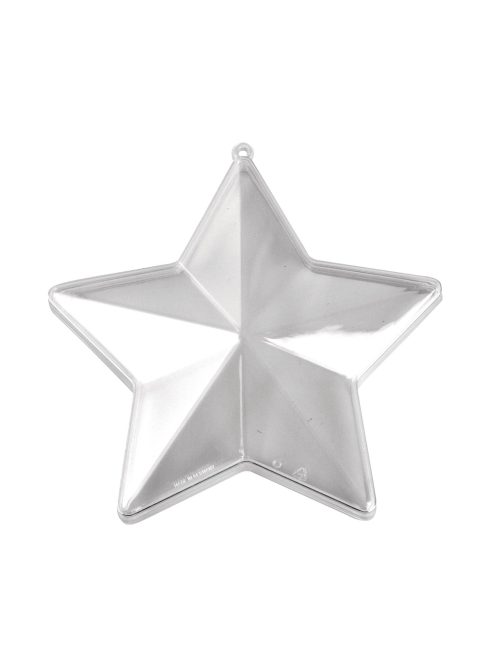 Műanyag csillag, kettéosztható,8 cm átl.
