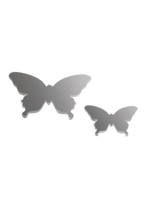 Tükörfólia pillangó,18 db, 2 méret 2+3 cm