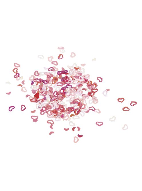 Szóróflitter, szívek, pink árnyalatok, 15 g