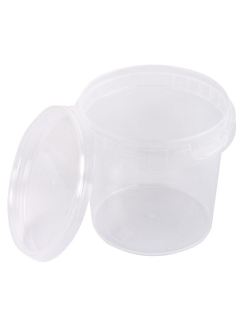 Műanyag doboz tetővel, átlátszó, 365 ml, átm. 8,5 cm, mag.8,5 cm, 5 db