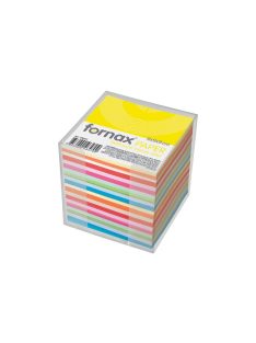   Kockatömb transzparens tartóban színes pasztell és intenzív 9x9x9cm, Fornax