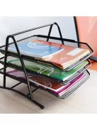 Fémhálós irattálca 3 szintes Bluering® fekete