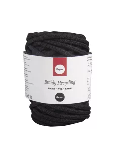   Fonal makraméhoz, egyéb kézimunkákhoz 6mm átm., fekete, 27 m (250g)/gombolyag