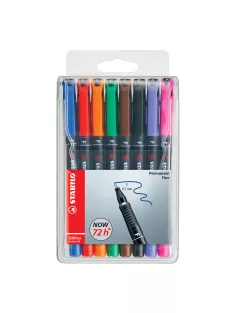   Alkoholos marker készlet 0,7mm, STABILO OHPen F, 8 klf. szín