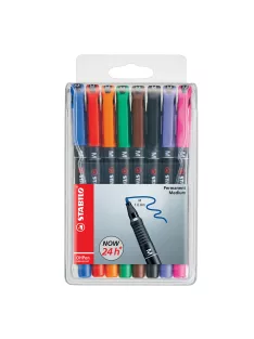 Alkoholos marker készlet 1mm, STABILO OHPen M, 8 klf. szín