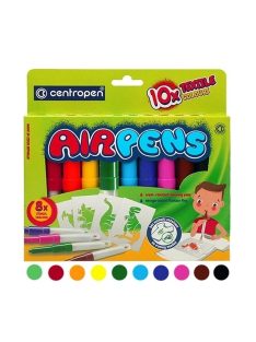   Filctoll fújós készlet Centropen AIRPENS 1539 Textile 10 klf. szín