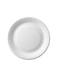 Tányér lapos papír 18 cm 100 db/csomag fehér