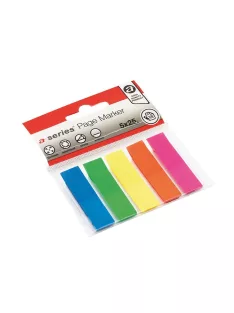   Jelölőcímke 12x44mm, 5x25lap műanyag A-series kék zöld sárga rózsaszín narancssárga