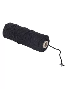 Pamutzsinór, 2mm átm., fekete, kb.180g, 70m