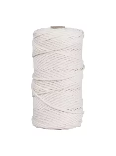Pamutzsinór, 3,7mm átm., fehér, kb.500g, 141m