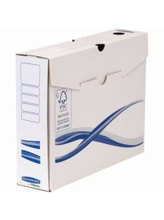   Archiváló doboz A4, 80mm, Fellowes® Bankers Box Basic, 25 db/csomag, kék-fehér