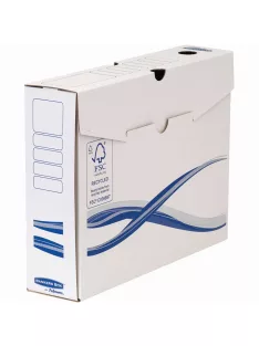   Archiváló doboz A4, 80mm, Fellowes® Bankers Box Basic, 10 db/csomag, kék-fehér