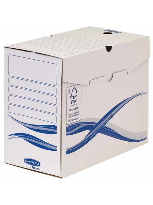 Archiváló doboz A4, 150mm, Fellowes® Bankers Box Basic, 25 db/csomag, kék-fehér