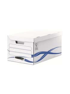   Archiváló konténer csapófedéllel, karton, 280 x 356 x 554 mm., Fellowes® Bankers Box Basic, 10 db/csomag, kék-fehér