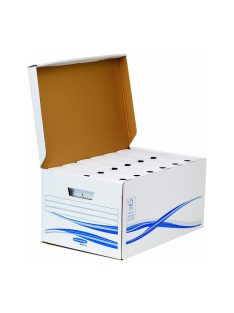   Archiváló konténer csapófedéllel, karton, 280 x 356 x 554mm., Fellowes® Bankers Box Basic, 5 db/csomag, kék-fehér