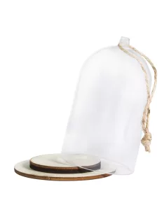   Műanyag harang talppal, 6cm átm.,9 cm magas, jutazsinórral