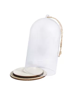   Műanyag harang talppal, 8cm átm.,13cm magas, jutazsinórral