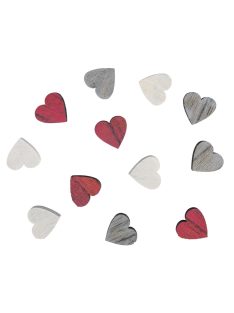   Famatrica szív, 1,8cm átm.,fehér/szürke/pink, 0,8mm, 12 db