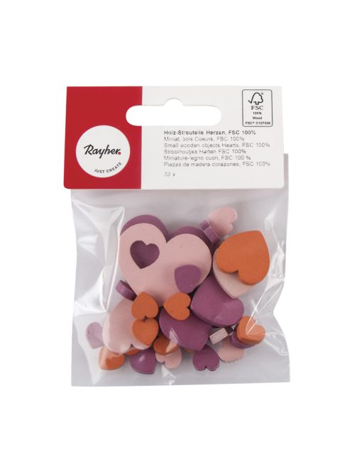 Famatrica szívek, 1-3,5x1-3cm, 33 db