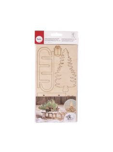 Fa építőkészlet téli álom, 11x5x16,5cm, 9-darabos