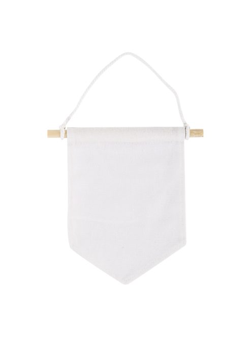 Textilzászló, natúr fehér, 14x15cm, 3 db