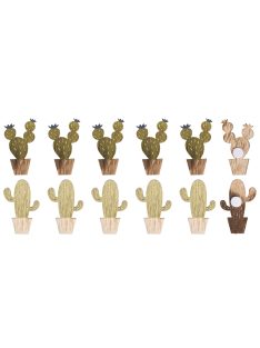   Famatrica kaktuszok, ragasztópöttyel, 2,8x 4,3-4,5cm, 12 db