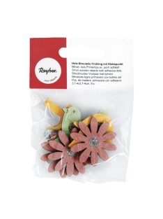   Famatrica tavasz, csillámos, ragasztópöttyel, 3,7-4x3,7-4cm, 9 db