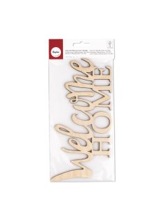   Felirat fából "Welcome home", natúr, 24,5x11,6x0,4cm, 1 db