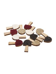   Famatrica gomba ragasztópöttyel, 2,5x1,5cm, csillámos, 12 db