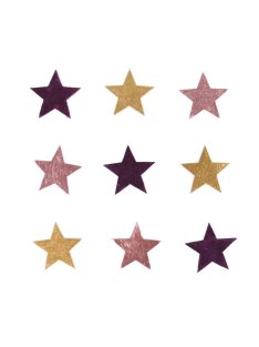   Famatrica csillagok, vegyes, 3,3cm átm., ragasztópöttyel, 9 db