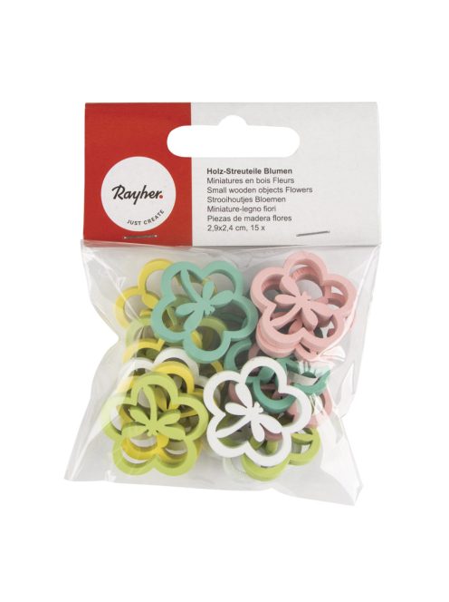 Famatrica virág szitakötővel, 2,7x2,7cm, 15 db