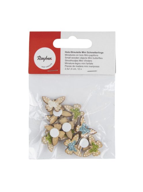Famatrica Mini pillangók, 2,5x1,4cm, ragasztópöttyel 12 db