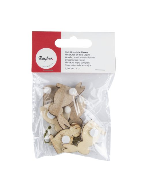 Famatrica nyulak, 2,5x4cm, ragasztópöttyel, 8 db