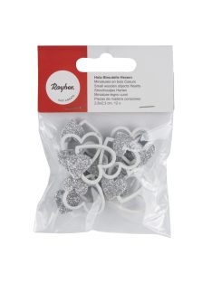 Famatrica szívek,ezüst, 2,6x2,3cm, 12 db