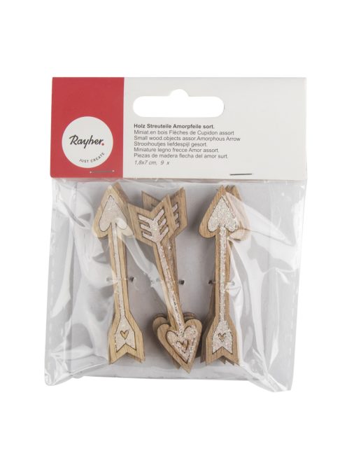 Famatrica Ámor nyila 1,8x7cm, ragasztópöttyel, 9 db