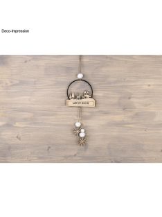 Famatrica hópihe, 3,8cm átm.,natúr, 12 db