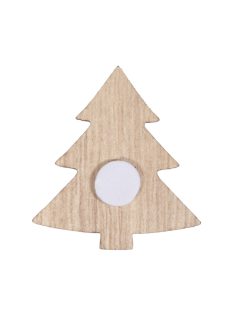   Famatrica fenyőfa, 3x3,4cm, vegyes, ragasztópöttyel, 10 db