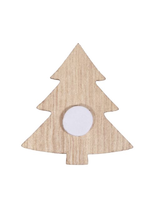 Famatrica fenyőfa, 3x3,4cm, vegyes, ragasztópöttyel, 10 db