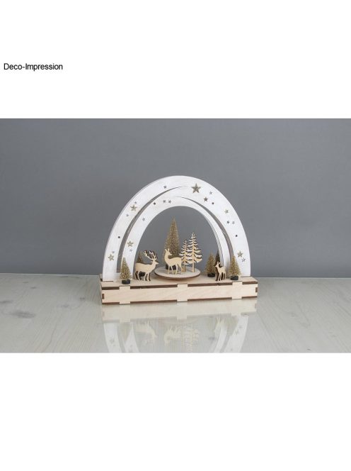 Famatrica fenyő/szarvas, natúr, 4-darabos, 4-8cm, 5 mm vastag