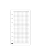 Gyűrűs kalendárium utántöltő csomag  2/413 fehér papíros négyzethálós jegyzet M mérethez Realsystem