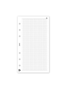   Gyűrűs kalendárium utántöltő csomag  2/413 fehér papíros négyzethálós jegyzet M mérethez Realsystem