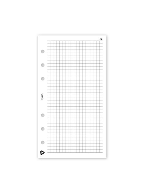 Gyűrűs kalendárium utántöltő csomag  2/413 fehér papíros négyzethálós jegyzet M mérethez Realsystem