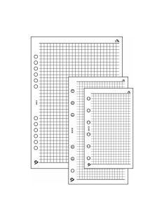   Gyűrűs kalendárium utántöltő csomag  2/413 fehér papíros négyzethálós jegyzet M mérethez Realsystem