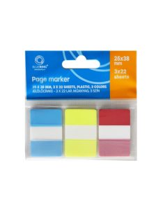 Jelölőcímke 25x38mm, 3x22lap, műanyag 3szín Bluering®